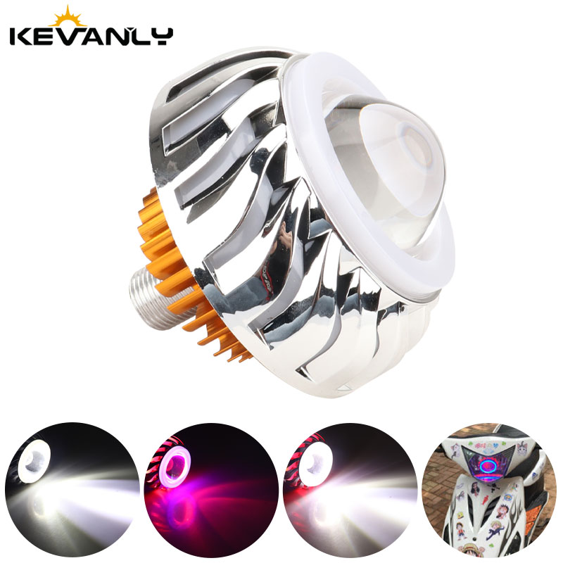 Universal Motorcycle Led Headlight Projector - 1 pièces voiture moto phare double