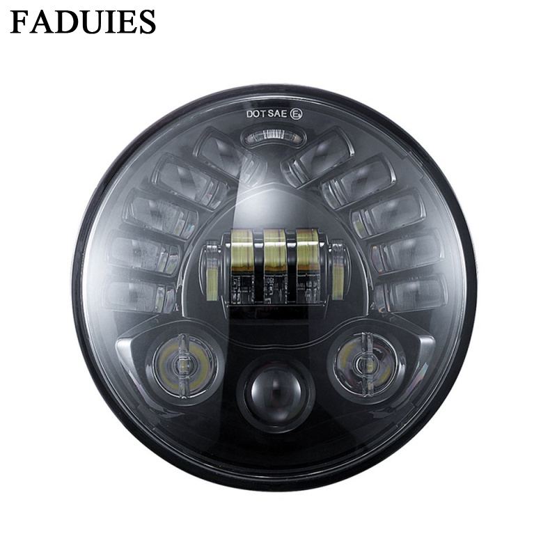 Universal Motorcycle Led Headlight Projector - Phare projecteur Led rond adaptatif pour