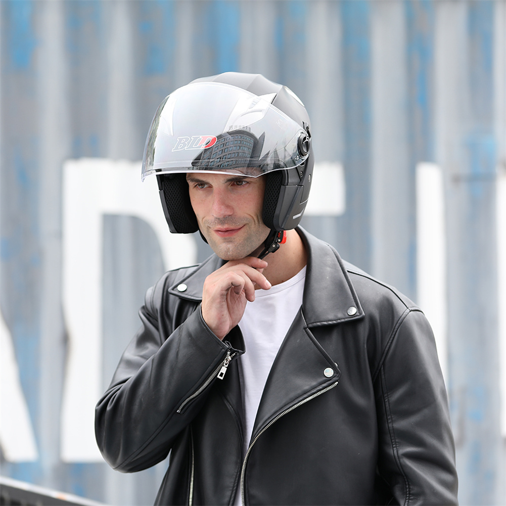 BLD élégant 3/4 demi-visage ca - Full Face Motorcycle Helmet With Bluetooth avis et prix