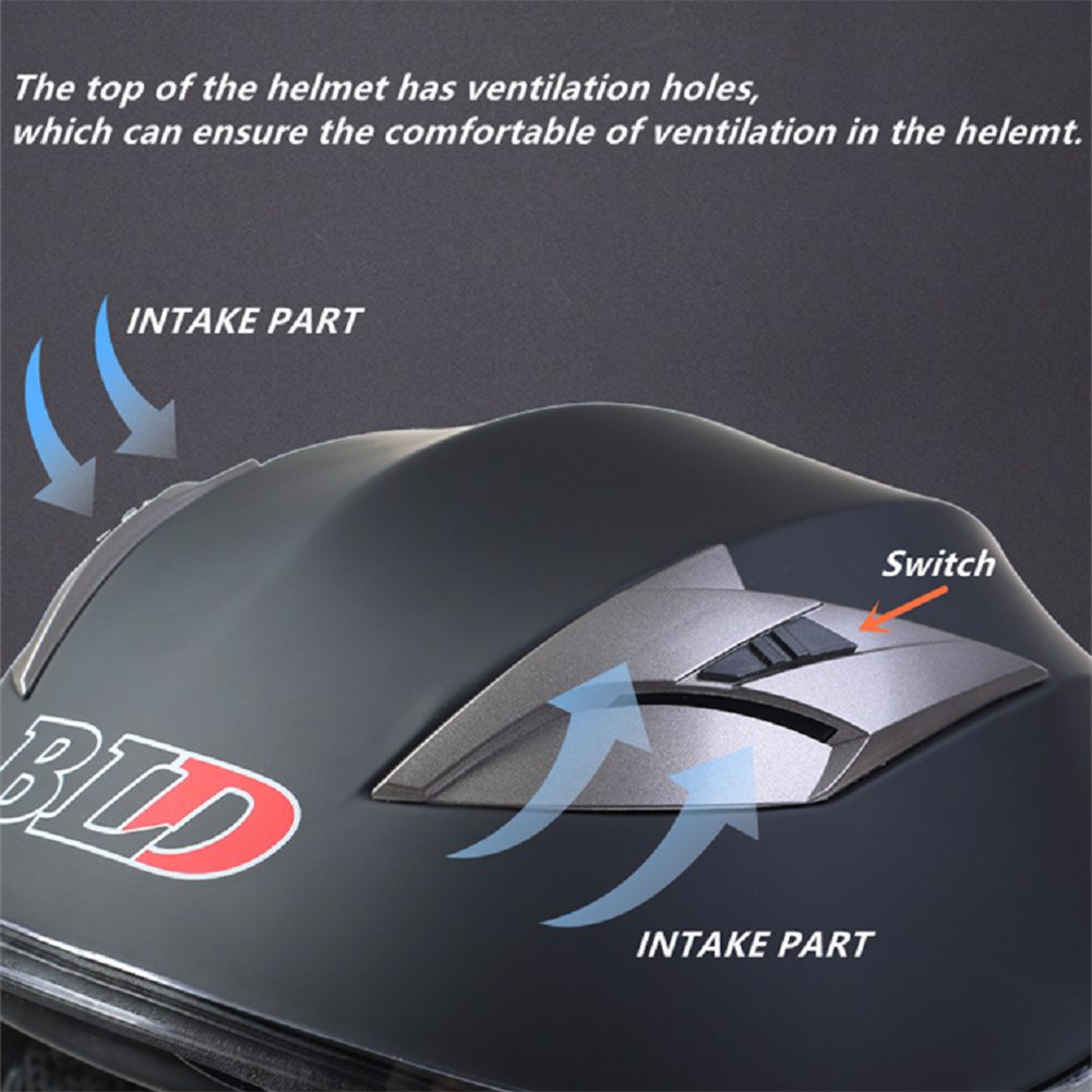 BLD élégant 3/4 demi-visage ca - Full Face Motorcycle Helmet With Bluetooth avis et prix