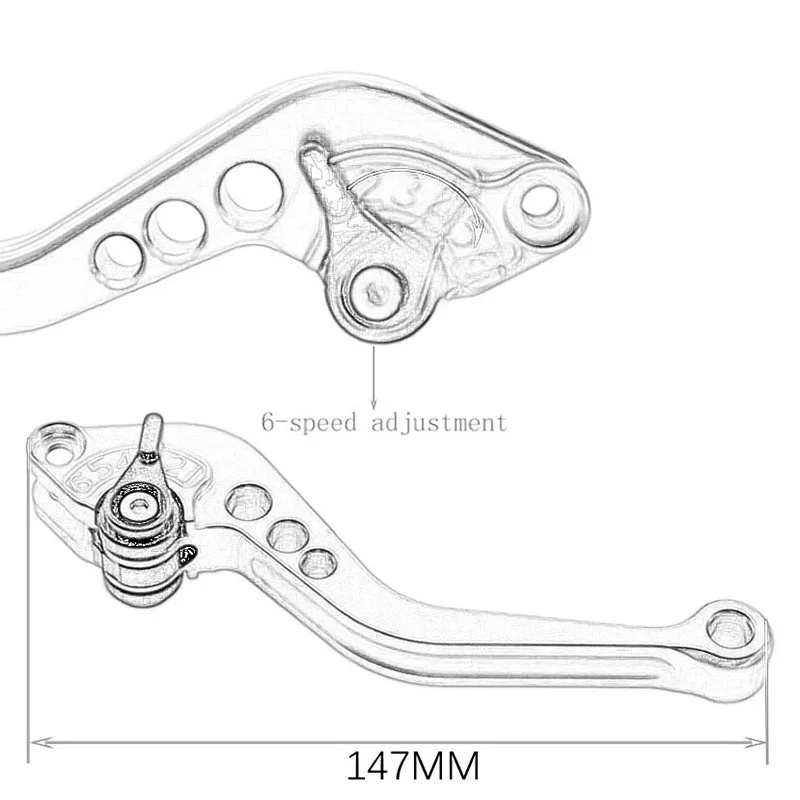Leviers de frein et d'embrayag - Cnc Aluminum Adjustable Brake Clutch Levers avis et prix