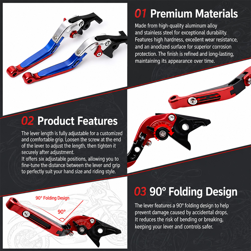 Accessoires de moto pour APRIL - Cnc Aluminum Adjustable Brake Clutch Levers avis et prix