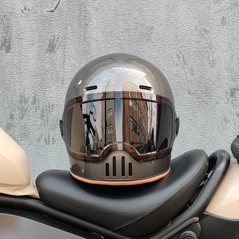 Casque de moto intégral rétro  - Full Face Motorcycle Helmet With Bluetooth avis et prix