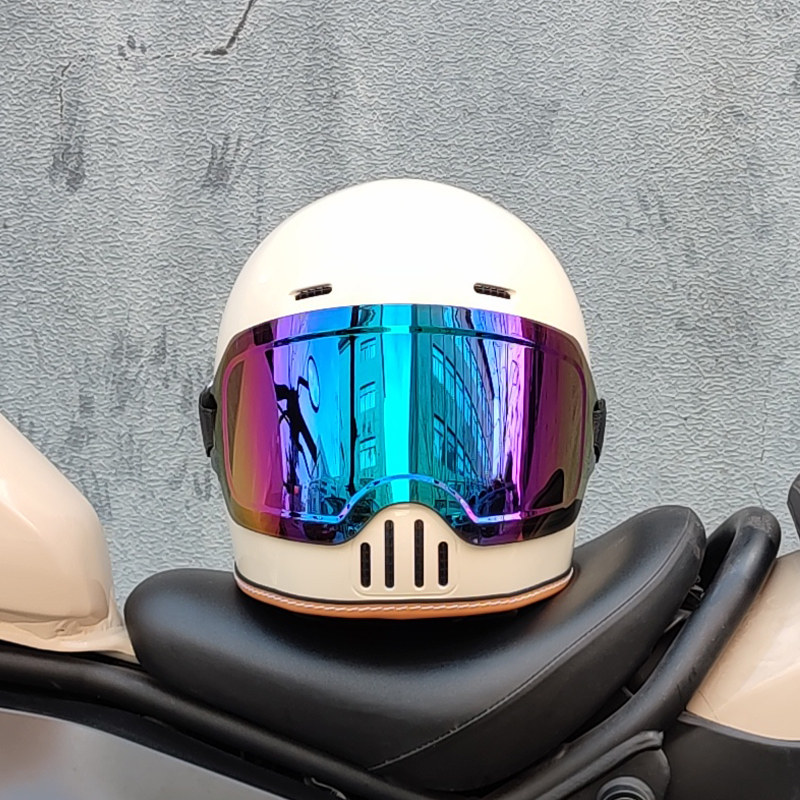 Casque de moto intégral rétro  - Full Face Motorcycle Helmet With Bluetooth avis et prix