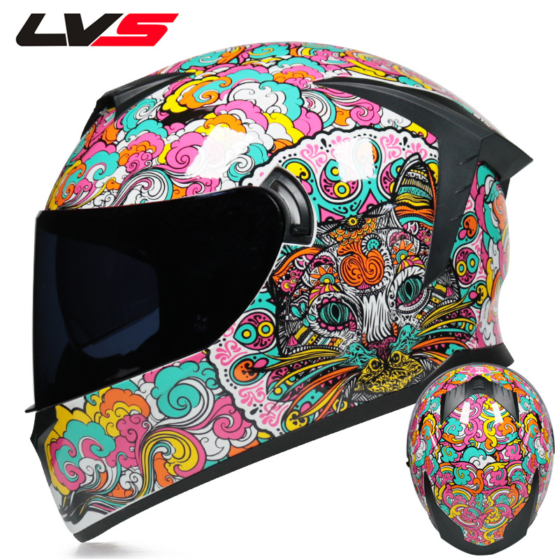 Casque de moto LVS intégral à  - Full Face Motorcycle Helmet With Bluetooth avis et prix